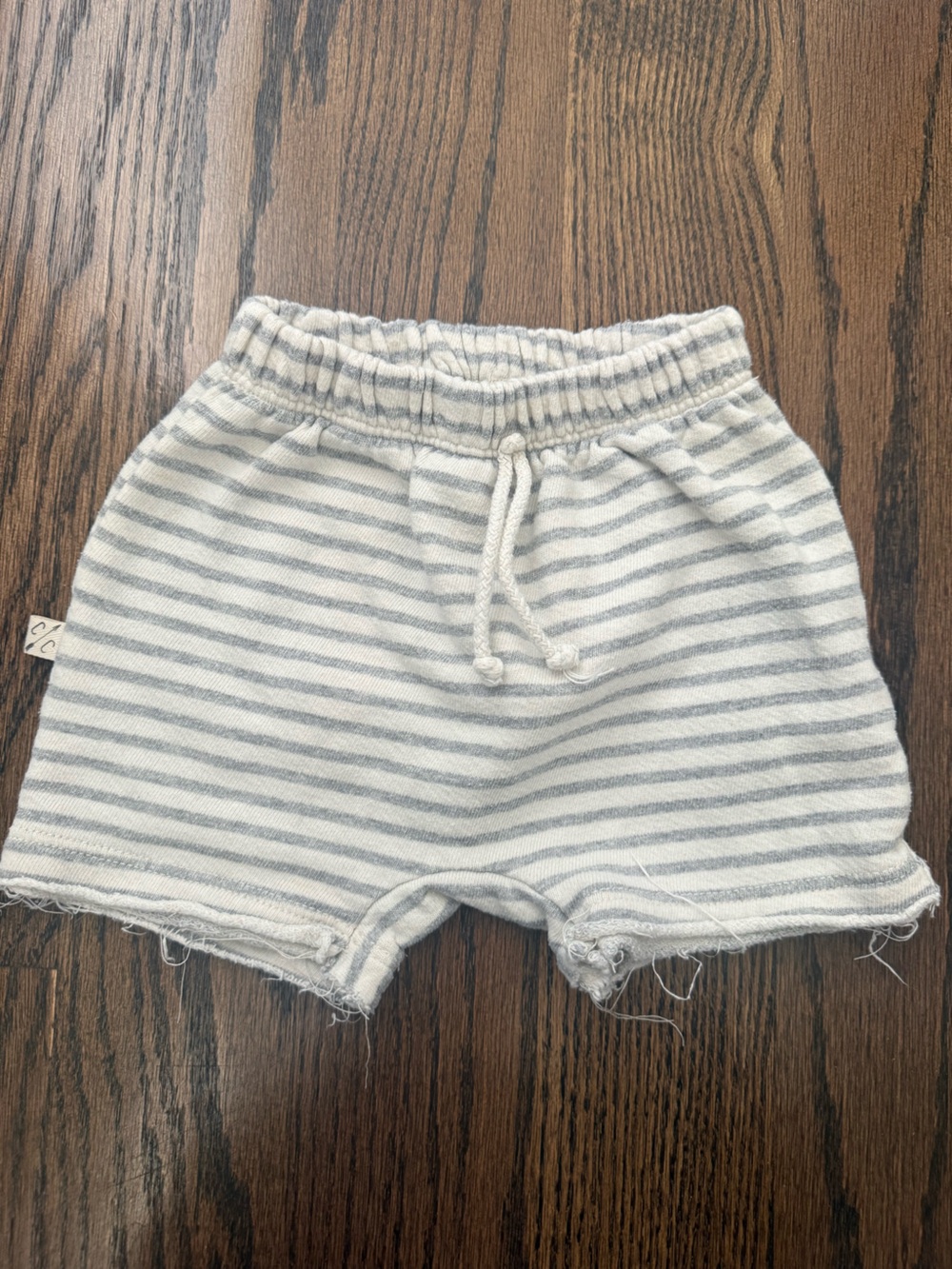 Childhoods Clothing Boy Shorts- Natural Stripe